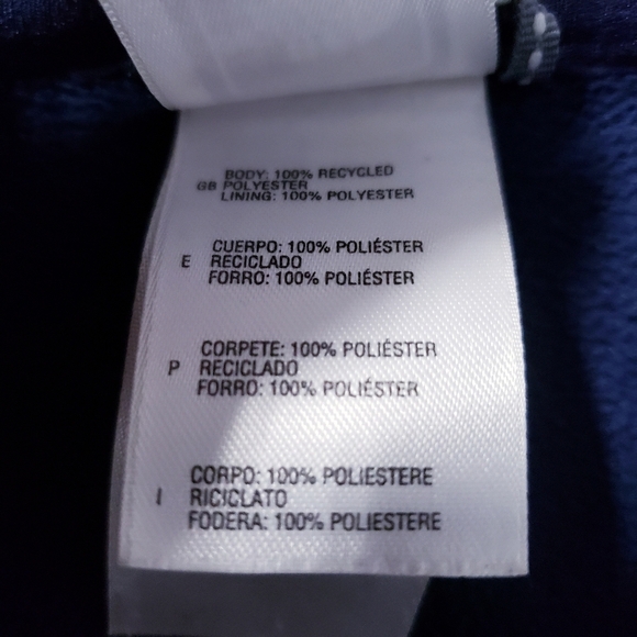 The North Face Men's XXL Fleece Jacket Full Zip Navy Blue Mid-Weight Mock Neck - Picture 7 of 9